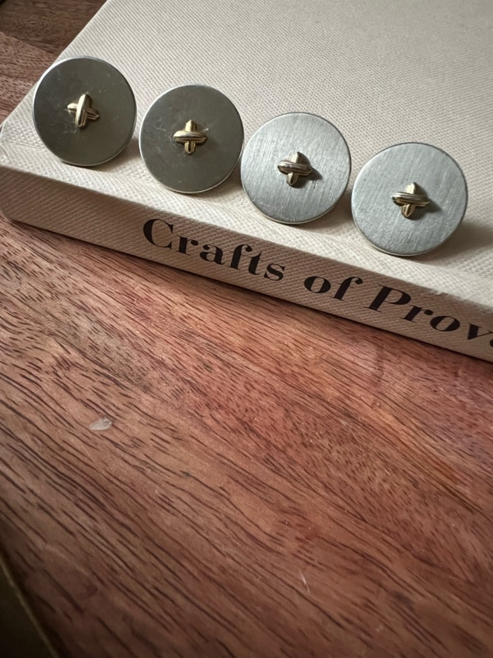 Vintage Two-Tone Metal Buttons | Minimalist Sophistication